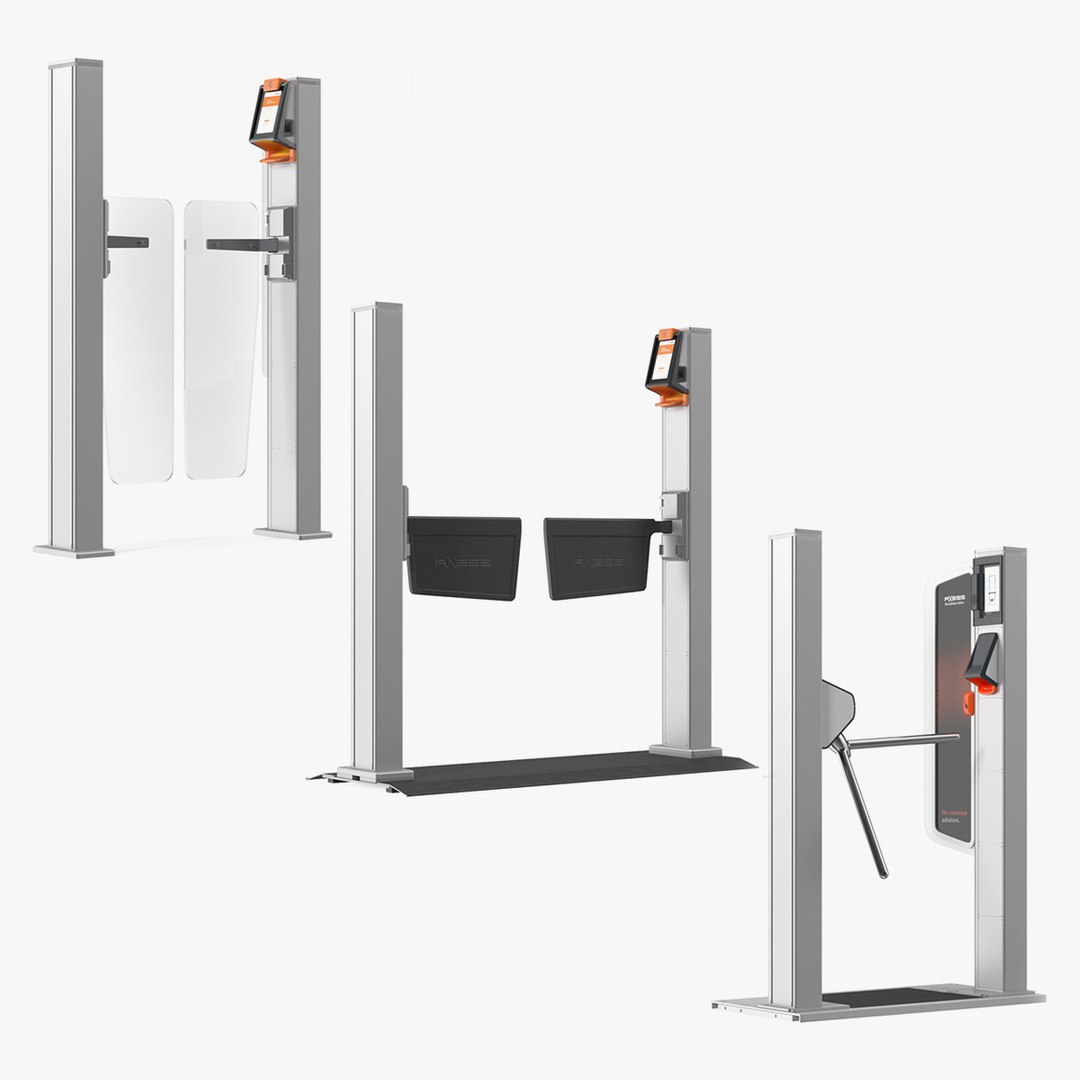 Axess AX500 Smart Gates Collection 3D model preview