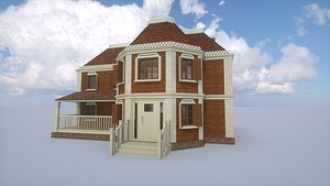 3D 3D Old haunted house model