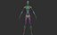 3D Man anatomy constructor transhumanist