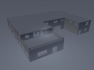 3D building doors balcony window frames