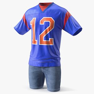 Rugby Fan Outfit with Shorts and Jersey model