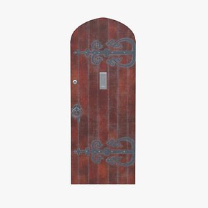 3D Castle Door 04 Low Poly Realistic