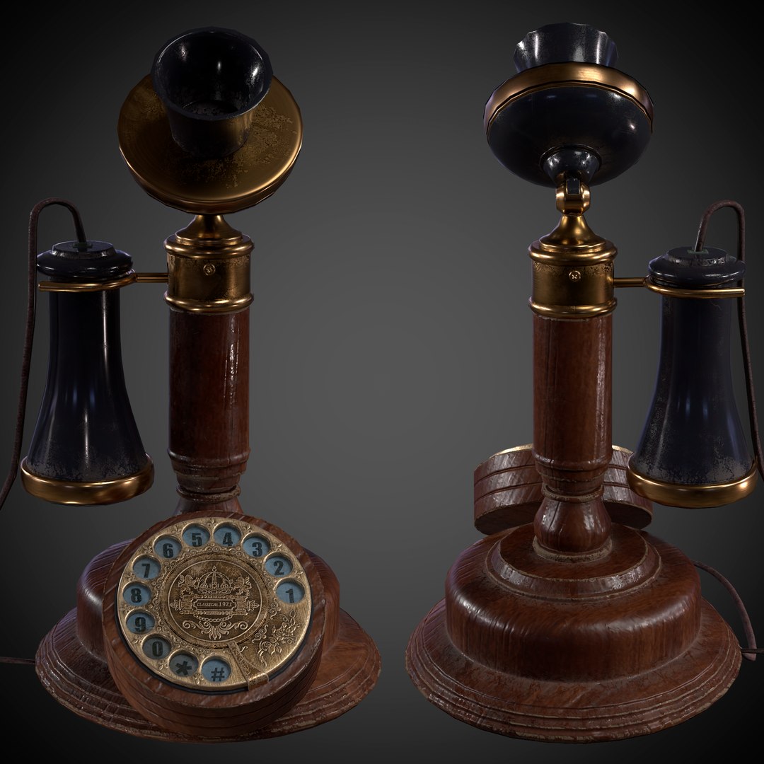 Retro Telephone 3D Model - TurboSquid 1965905