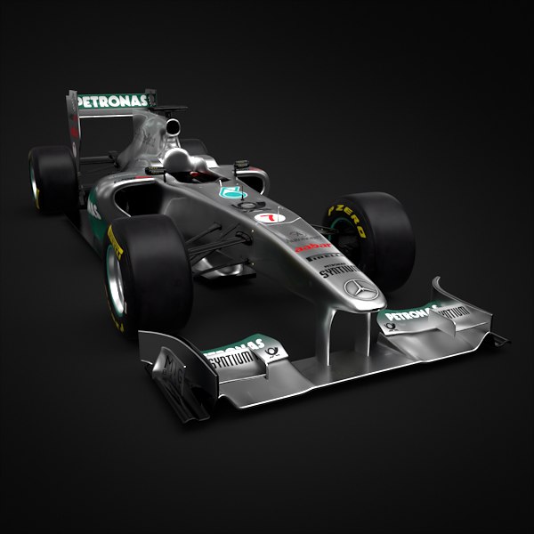 modelo 3d F1 2011 Mercedes MGP W02 GP Petronas Team TurboSquid