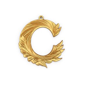 Alphabet Letter C  Pendant 3D model