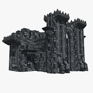 fantasy castle black watch 3d model