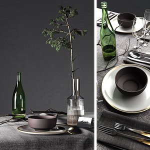 3D model table setting