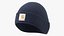 Carhartt Knit Beanie Work Hat Navy Blue Fur