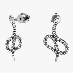 3D High jewelry Snake earring studs 2025 E22 3D print model model
