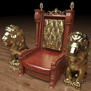 3D king throne 3
