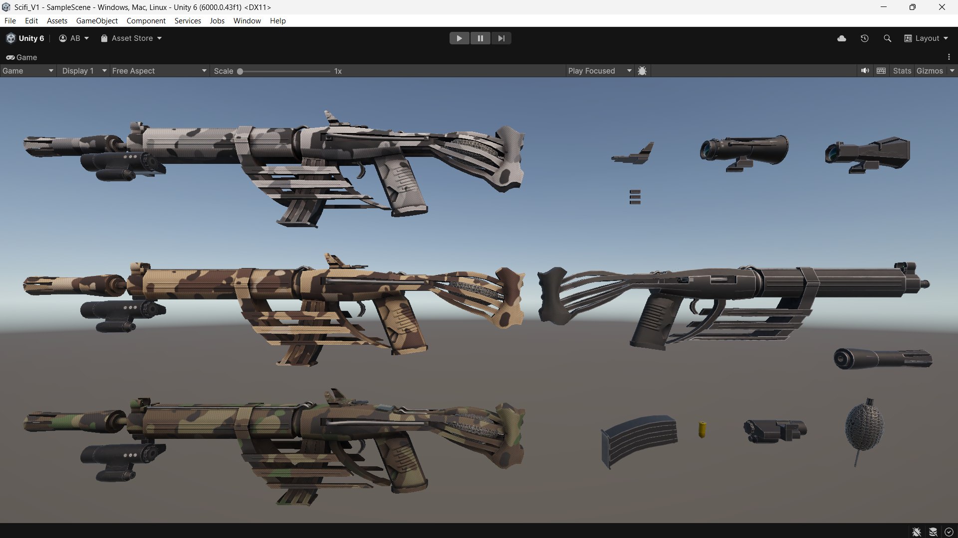 Scifi Gun Fps - Tps 3D Model - TurboSquid 2405761
