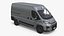 Gray Fiat Ducato Small Van 2025 Rigged for Maya