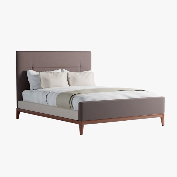 3D West Elm Parker Bed model TurboSquid 2021583
