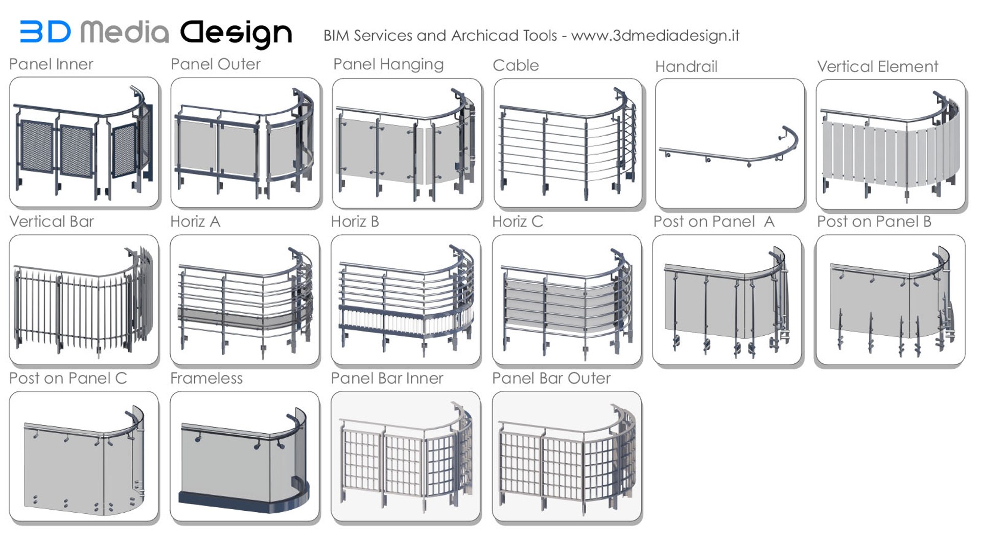 3D Model Archicad Railing - TurboSquid 1163287