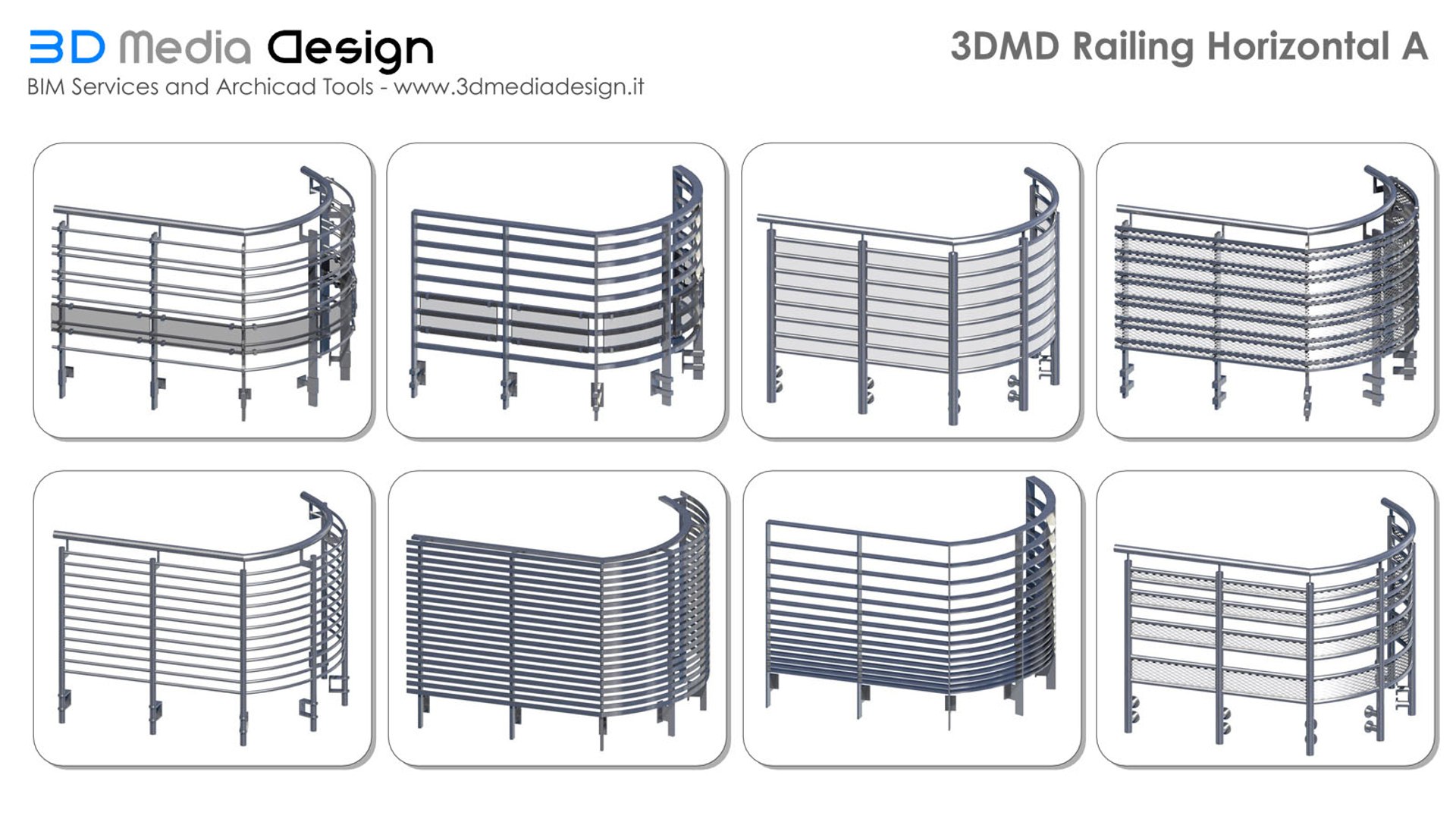 3D Model Archicad Railing TurboSquid 1163287