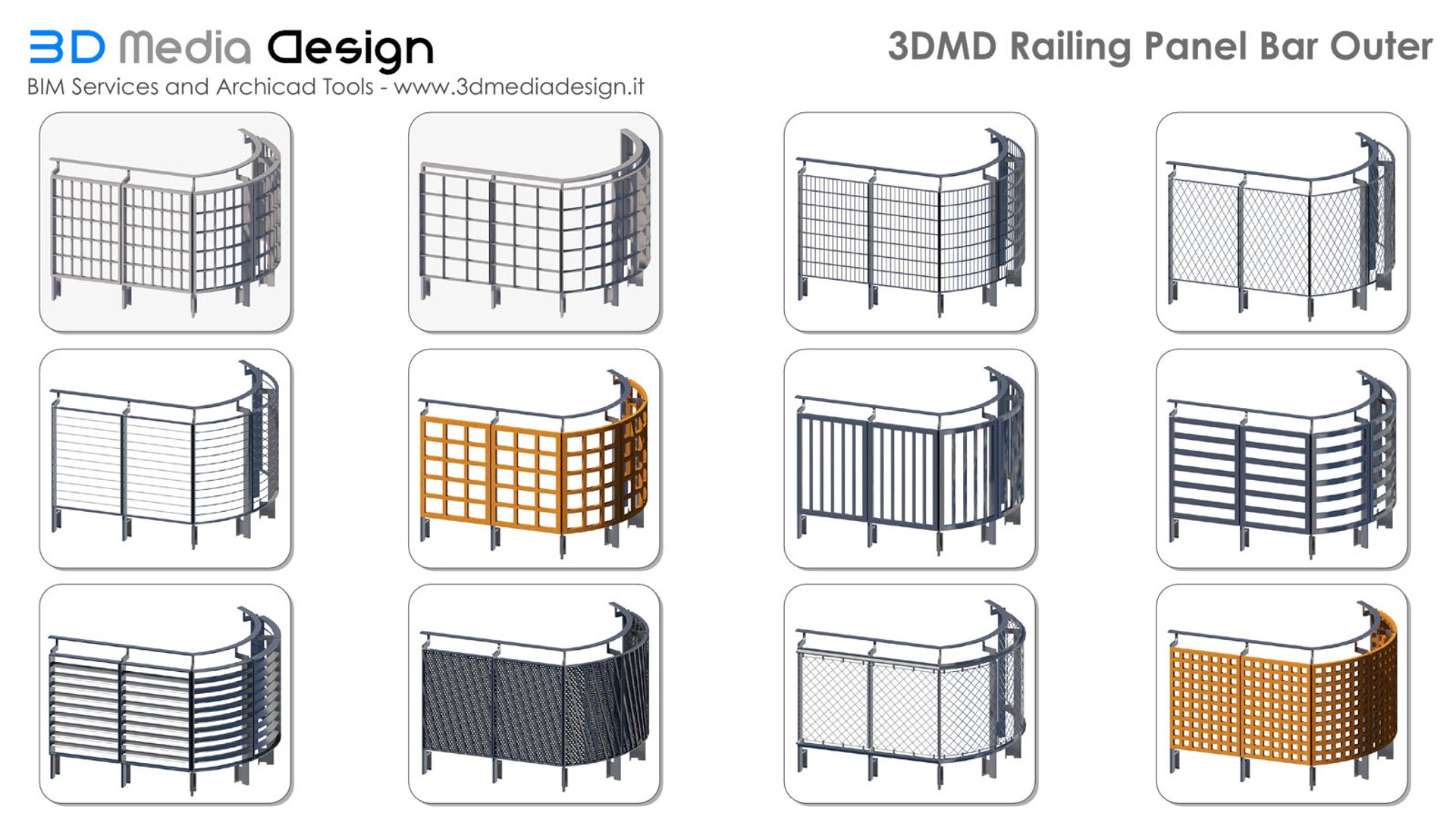 3D Model Archicad Railing - TurboSquid 1163287
