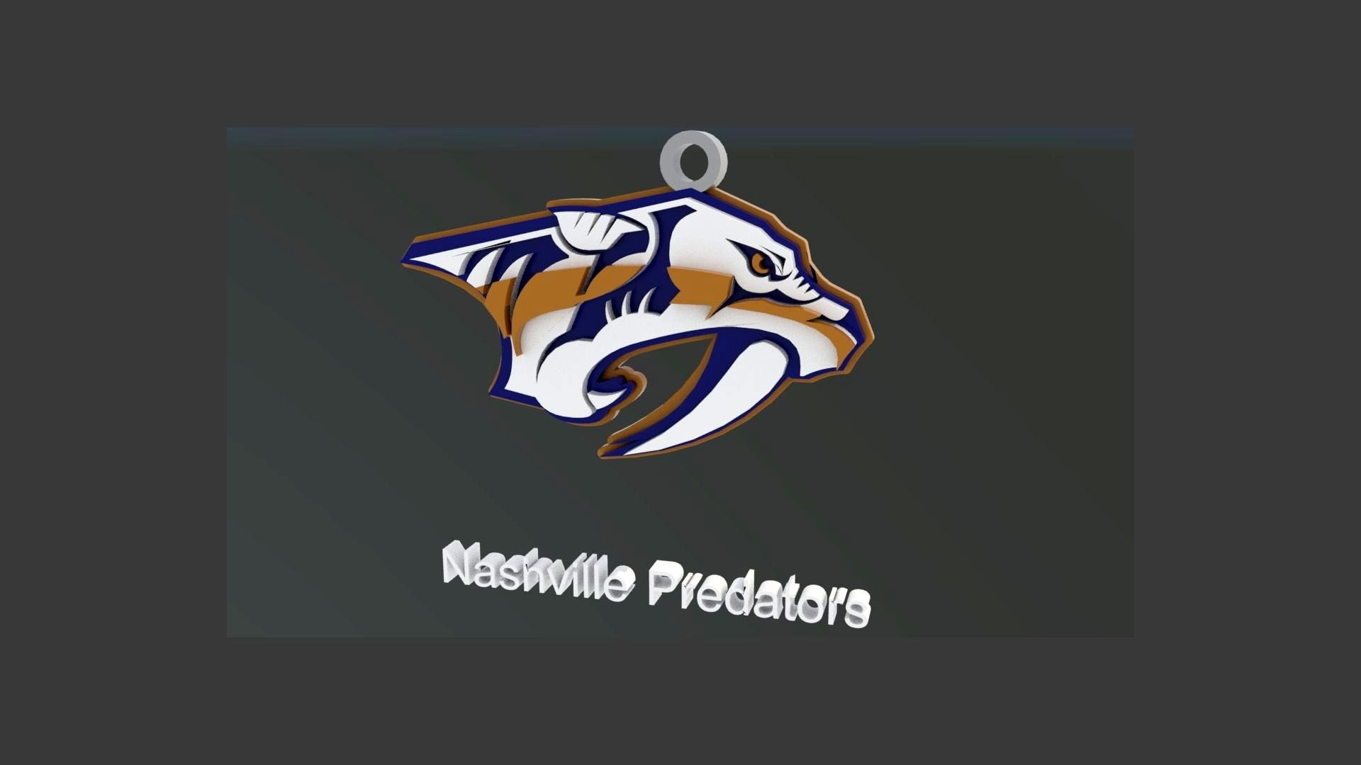 3D Nashville Predators Keychan Shield Printable And PBR - TurboSquid ...