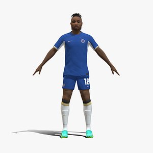 3D 3D Rigged Christopher Nkunku Chelsea 2024