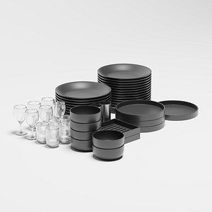 3D Black Plate Set