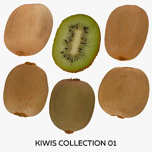 3D Kiwis Collection 01 - 6 models RAW Scans model