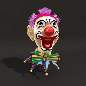 3d clown head