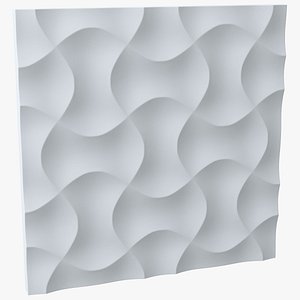 3D Wall Panel Wave Ceramic 3D model