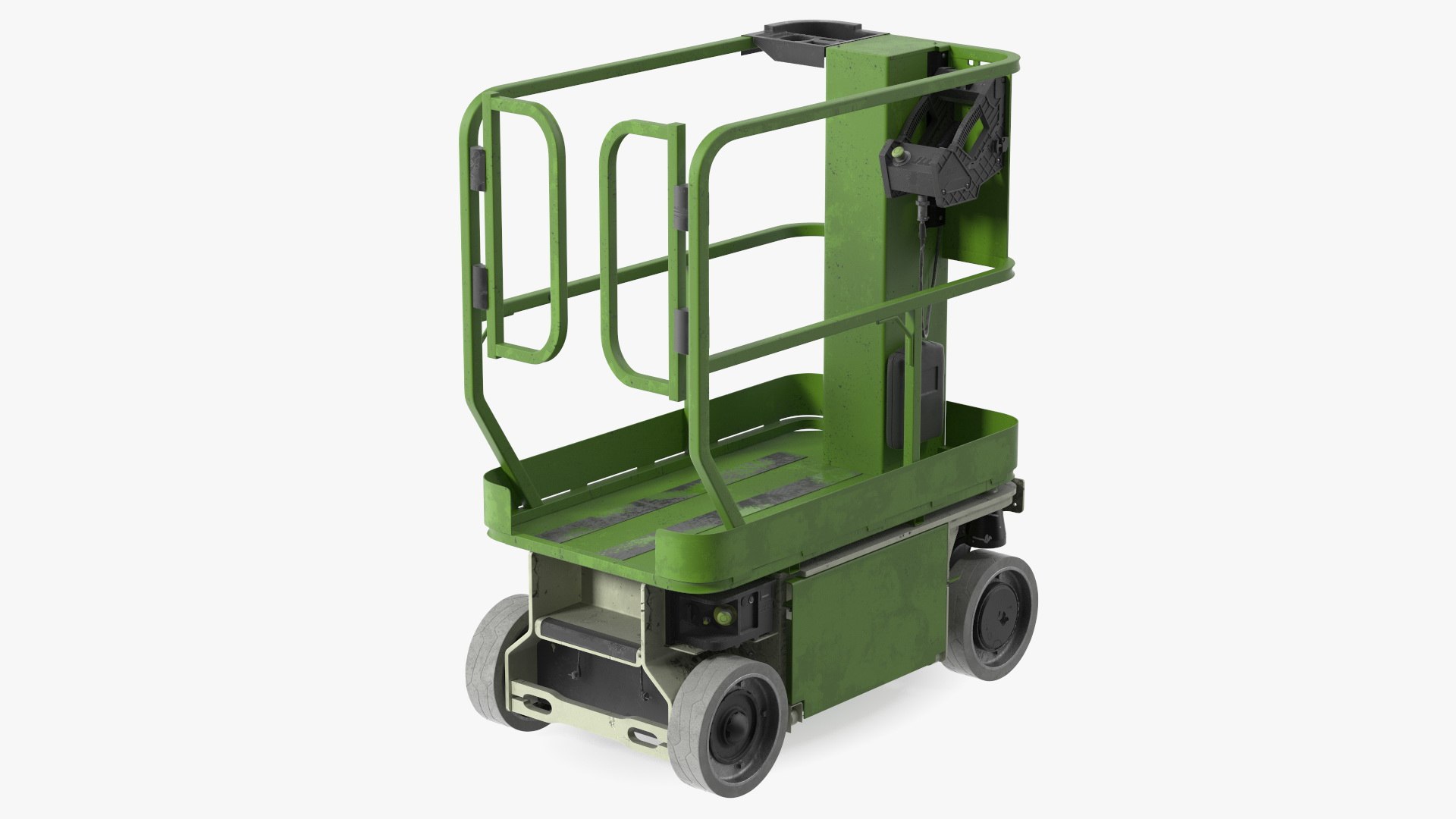Vertical Mast Lift Folded Dirty 3D model preview