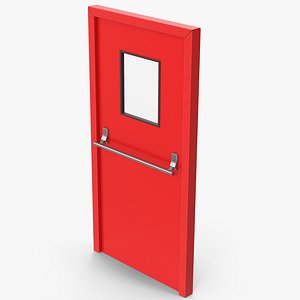 Red Exit Door 3D model