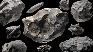 Asteroids BUNDLE LOW-POLY Version