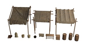 Roman Market Props model