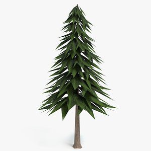 3D stylized pine tree