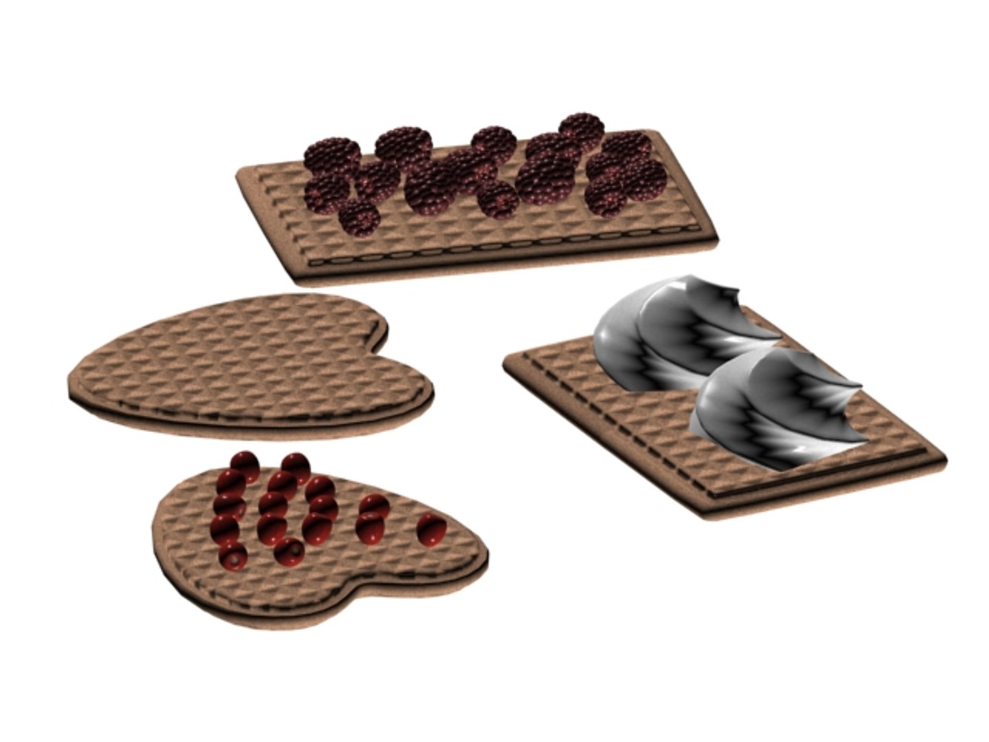 3D waffle https://p.turbosquid.com/ts-thumb/oB/jDCnqK/2DeNy7MC/p4/jpg/1568546313/1920x1080/fit_q87/def9e6e4c38ee39dad5ba2d70ce55bc8a909d52e/p4.jpg