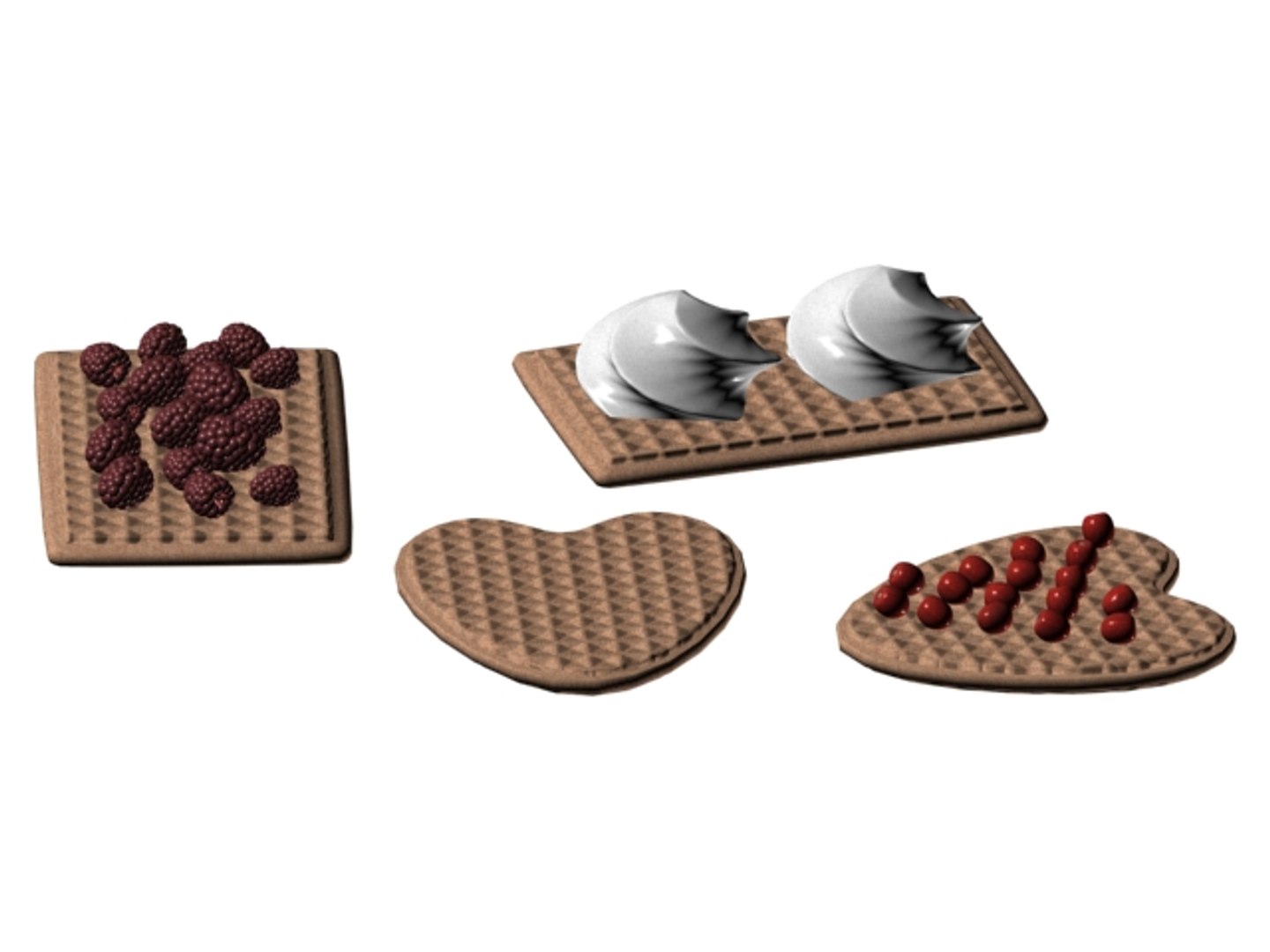 3D waffle https://p.turbosquid.com/ts-thumb/oB/jDCnqK/xwZ6dclq/p2/jpg/1568545740/1920x1080/fit_q87/567a6e598b845c63444c1b9b9f6ff26834f74b73/p2.jpg