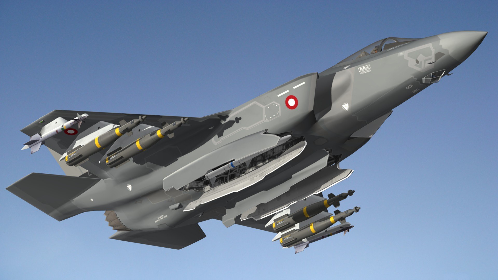 3D F35A Danish Air Force https://p.turbosquid.com/ts-thumb/oB/jM7pHa/GH/f35denpr4/jpg/1634244204/1920x1080/fit_q87/3696125a2504a3171e67e533880eabe1ebc1b8a1/f35denpr4.jpg