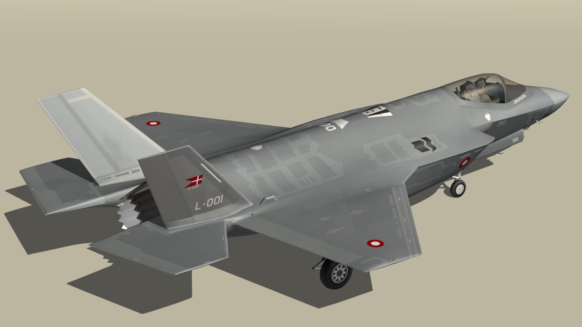 3D F35A Danish Air Force https://p.turbosquid.com/ts-thumb/oB/jM7pHa/sG/f35denpr16/jpg/1634244183/1920x1080/fit_q87/691bc81b14f11e8d86daf9784439e82ef6c8d8bd/f35denpr16.jpg