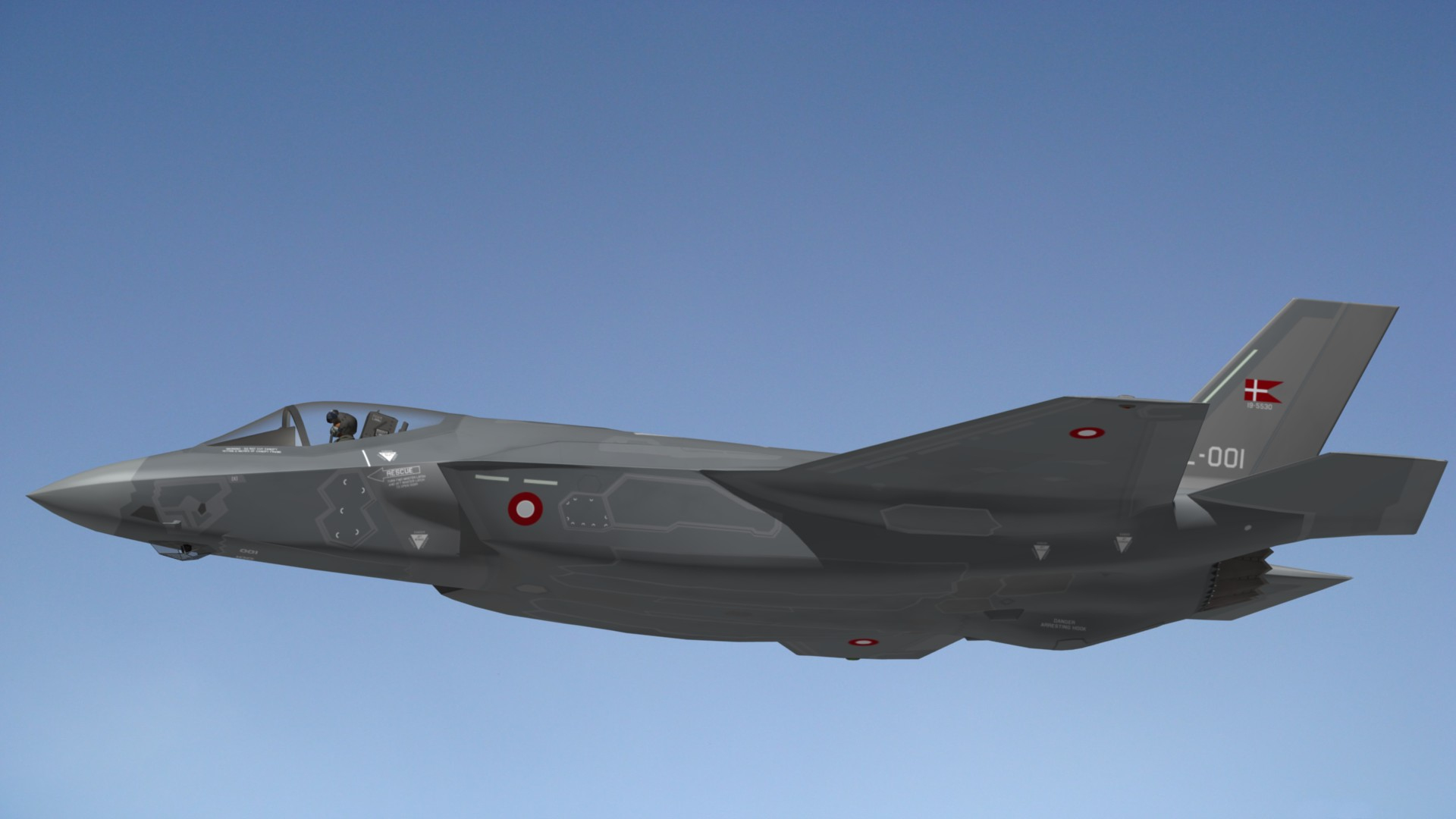 3D F35A Danish Air Force https://p.turbosquid.com/ts-thumb/oB/jM7pHa/zr/0001/jpg/1634244334/1920x1080/turn_fit_q99/765139caf75a4a587de4dda68c9aa92dbdcbe16a/0001-1.jpg