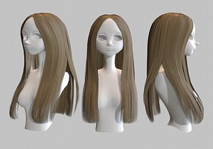 long dark blond hair