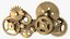 gear mechanism bronze 3D model