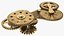 gear mechanism bronze 3D model