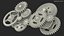 gear mechanism bronze 3D model