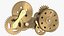 gear mechanism bronze 3D model