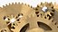 gear mechanism bronze 3D model