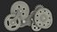 gear mechanism bronze 3D model