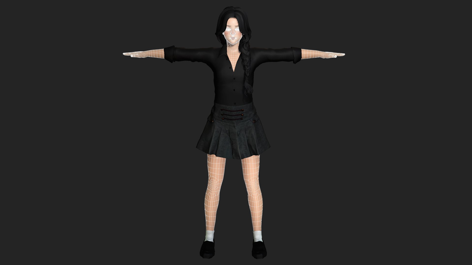 3D Model AAA 3D STYLIZED CARTOON CHARACTER - YOUNG FEMALE CASUAL ...