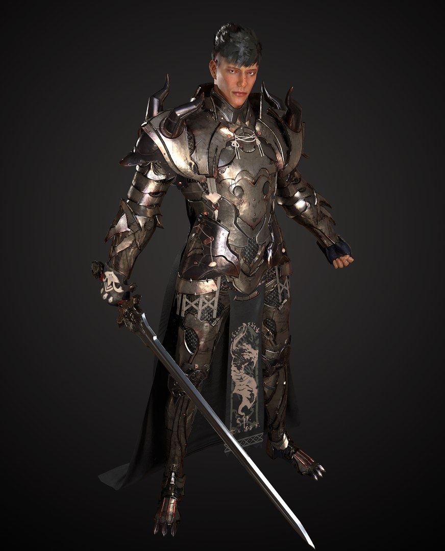 3D Model Male Knight Character - TurboSquid 1418714