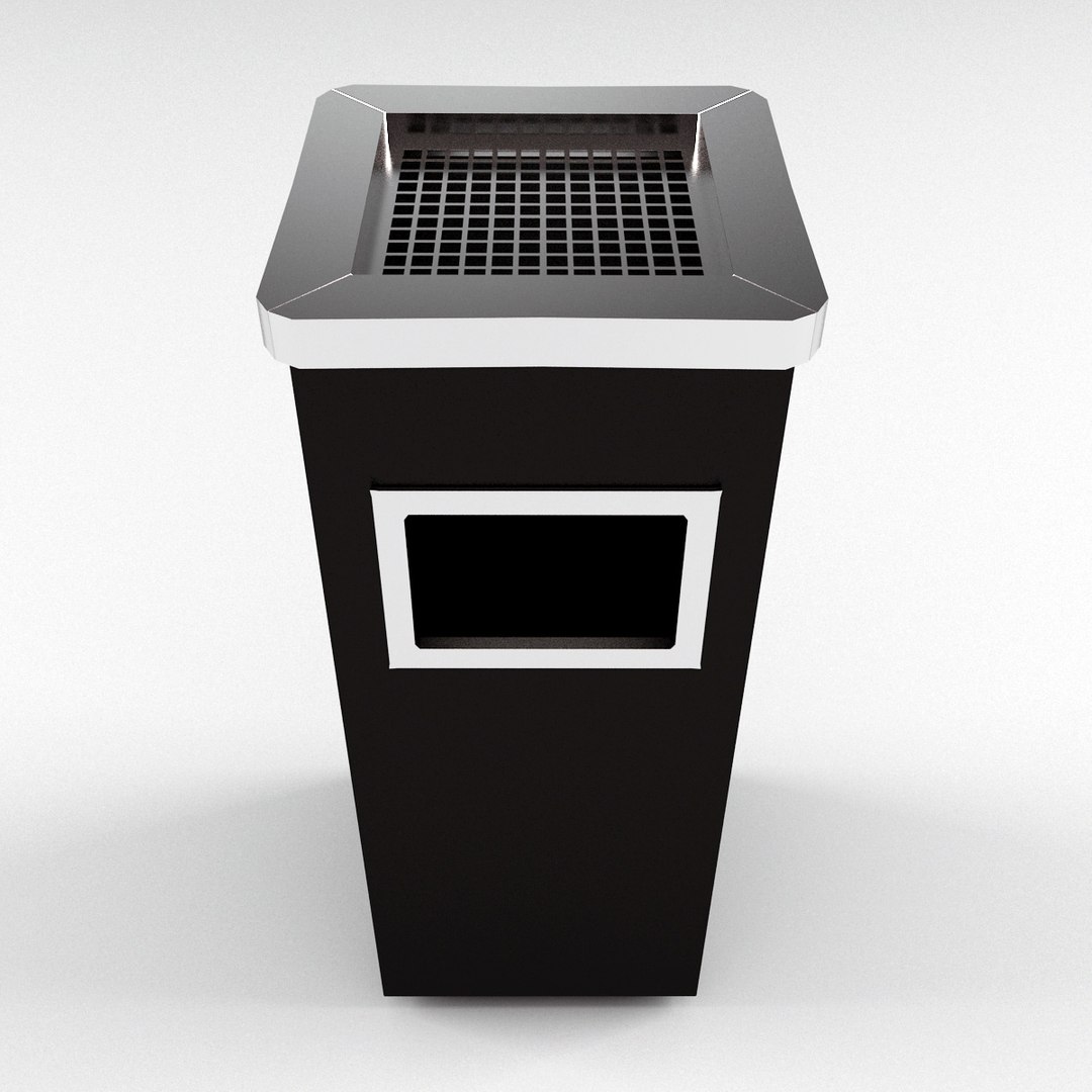 3d max ashtray bin