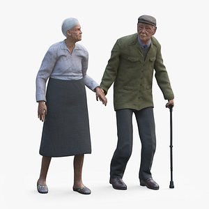 Older People Walking Together