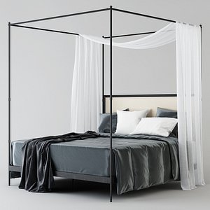 RH 19TH C FRENCH IRON CANOPY BED