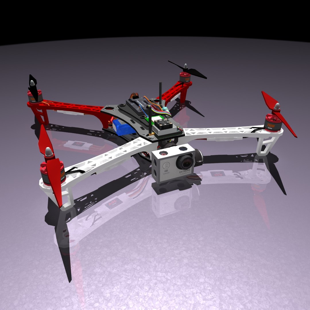 Tricopter Quadrocopter Hexacopter 3d Max