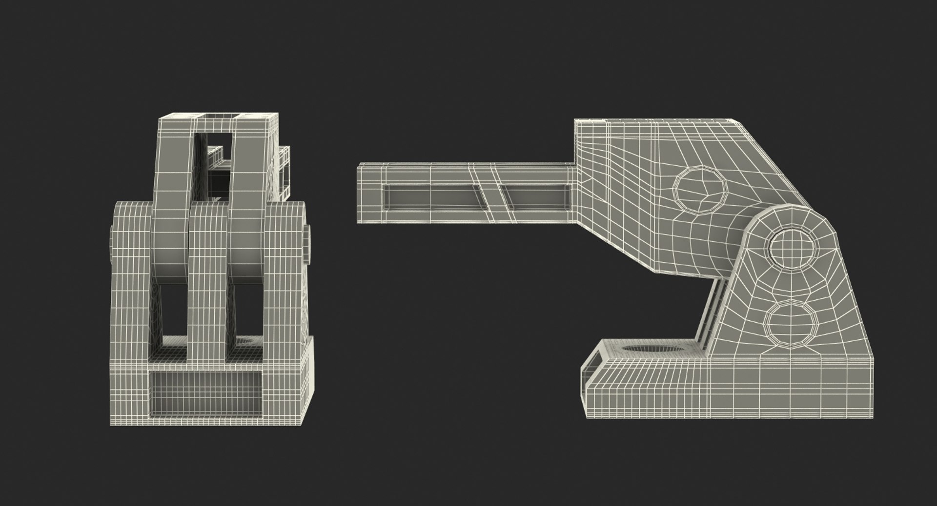 3d anodized industrial joints set model